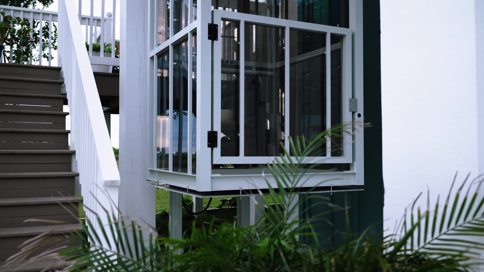 The Traveler enclosure moving beside the porch